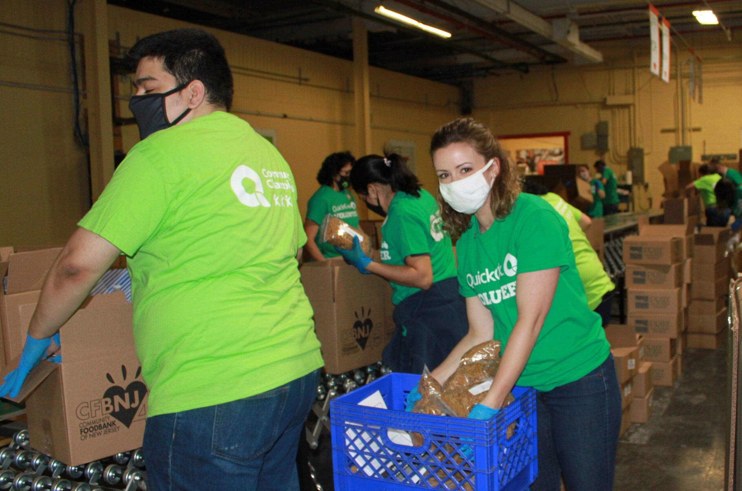 QuickChek COVID foodbank volunteers help feed hungry families